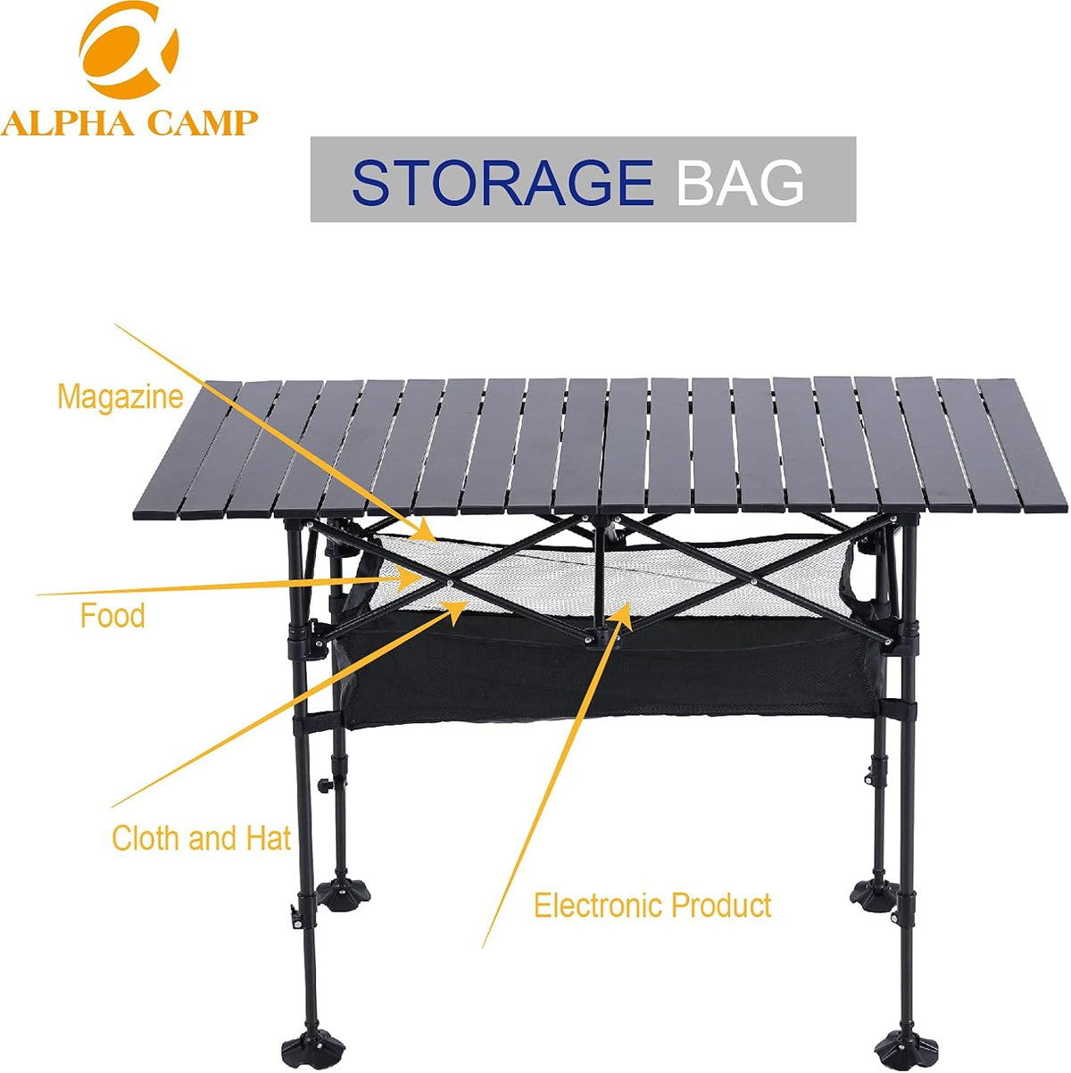 Adjustable Aluminum Camping Table Q16826