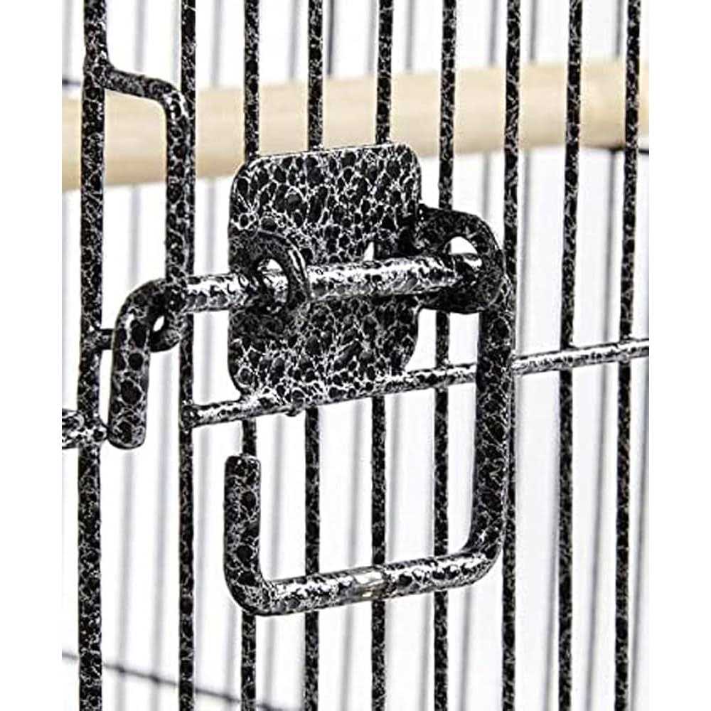 36-Inch Wrought Iron Bird Flight Cage with Rolling Stand I5460