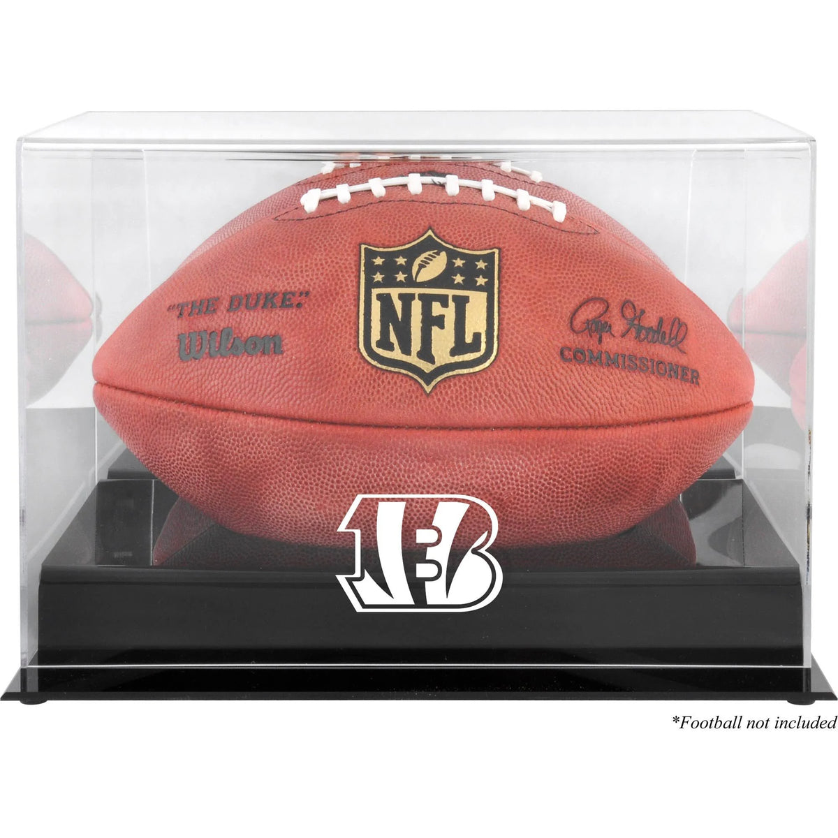 Black Football Logo Display Case N2660
