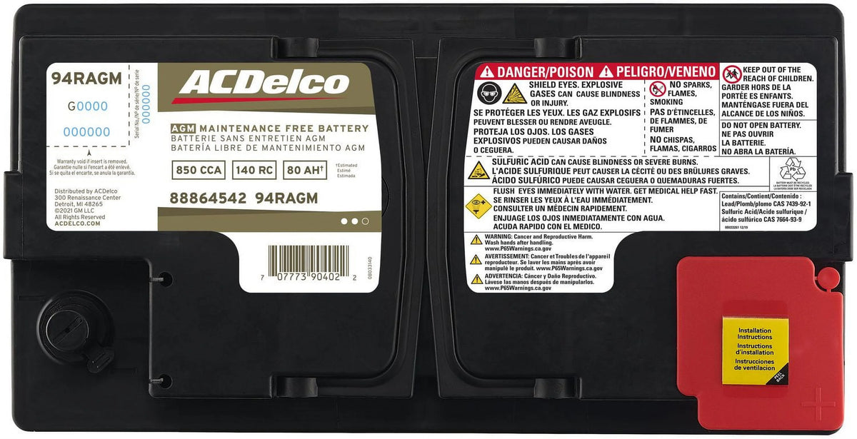 AGM Automotive BCI Group 94R Battery L775