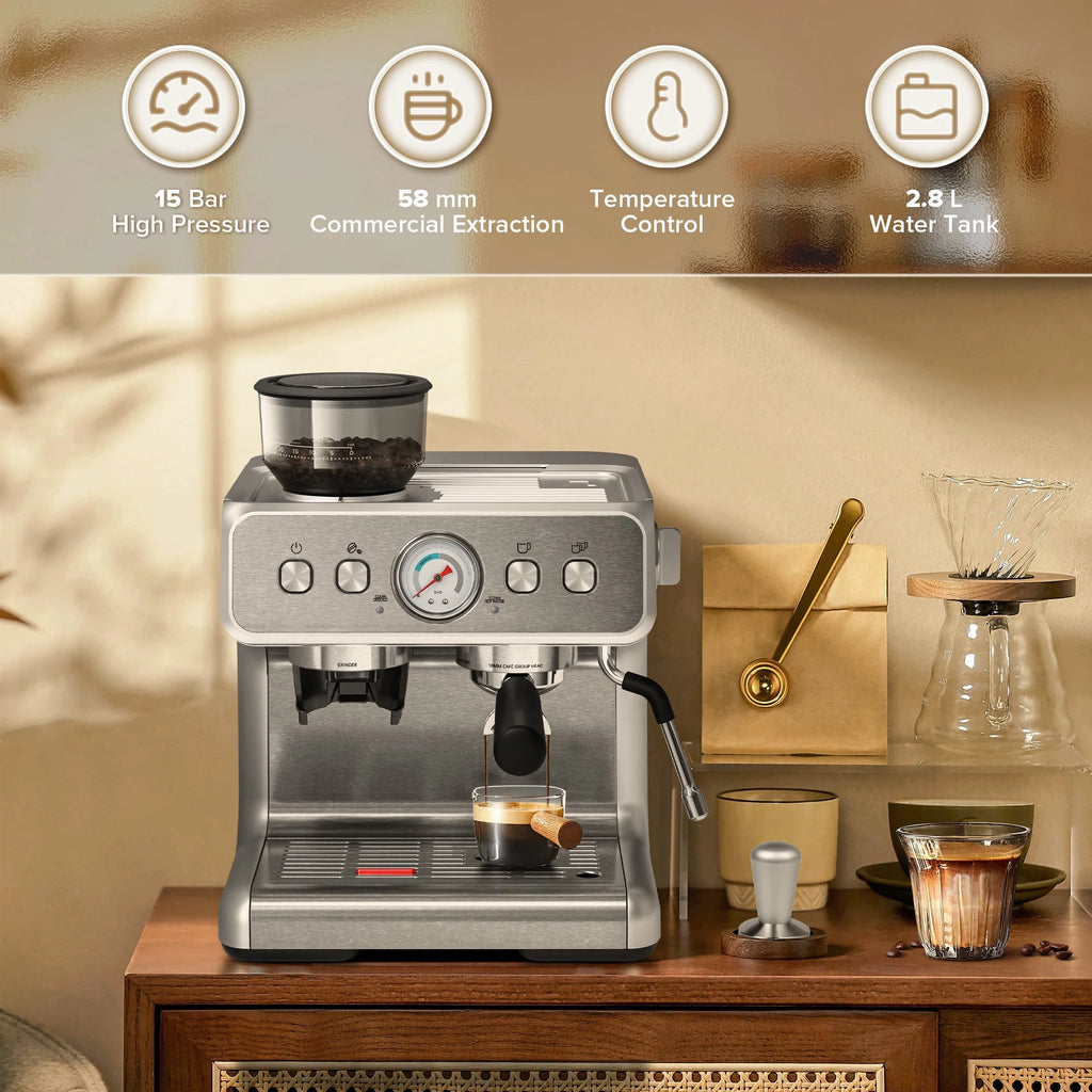 Semi-Automatic Coffee Maker with 2.8L Water Tank R939