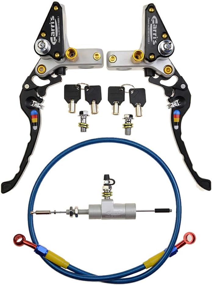 22mm Hydraulic Clutch Brake Pump Master Cylinder Lever Adjustable Blue C1455
