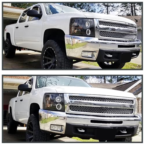 LED Projector Headlights Pair for Chevy Silverado 1500 2500HD 3500HD R8122