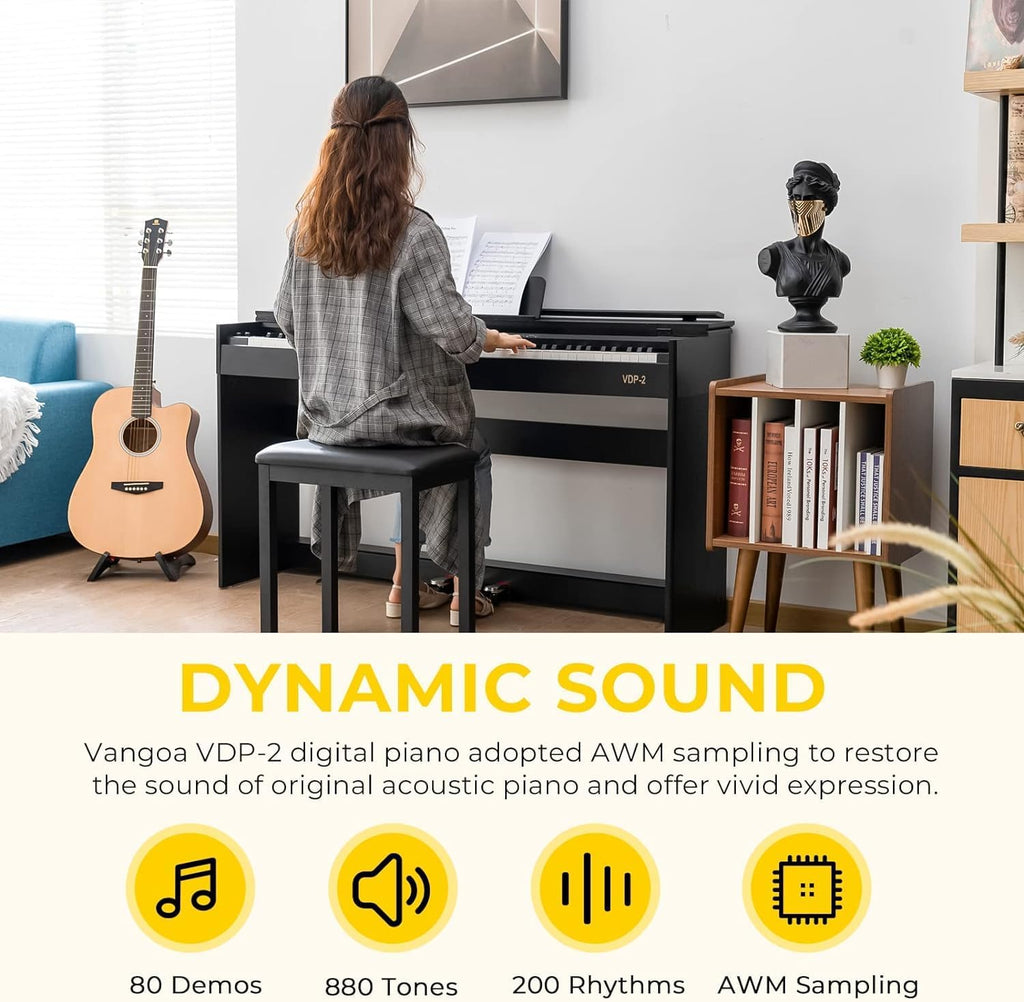 88 Keys Weighted Hammer Action Digital Piano with Furniture Stand W238