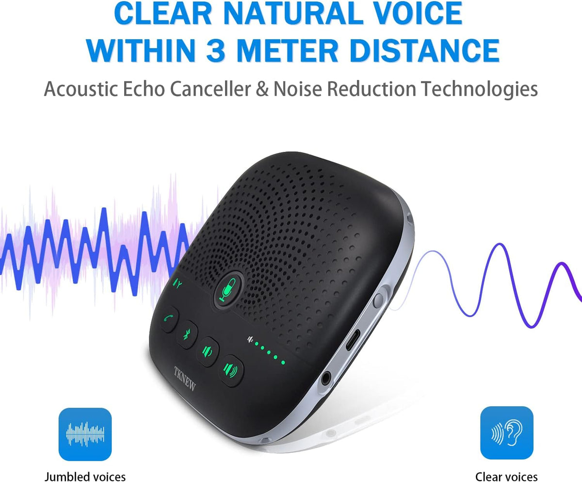 Bluetooth Conference Speakerphone with 4 Noise Cancellation Mics G705172