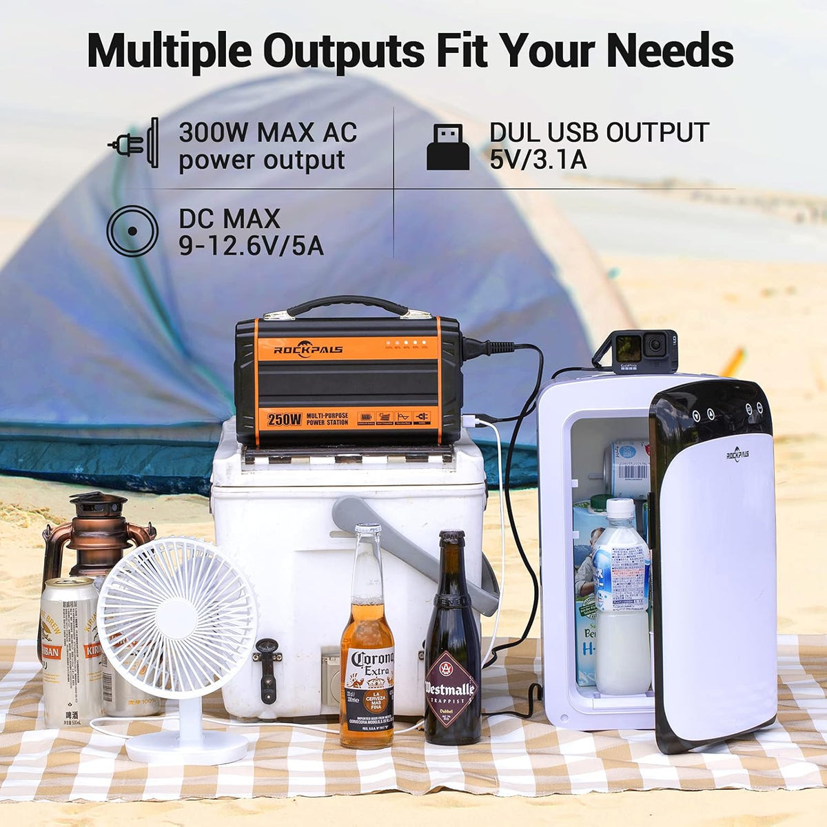 250-Watt Portable Lithium Battery Generator with 110V AC Outlet R1037