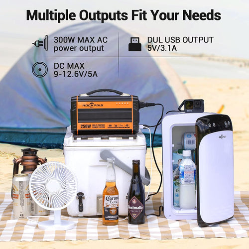 250-Watt Portable Lithium Battery Generator with 110V AC Outlet R1037
