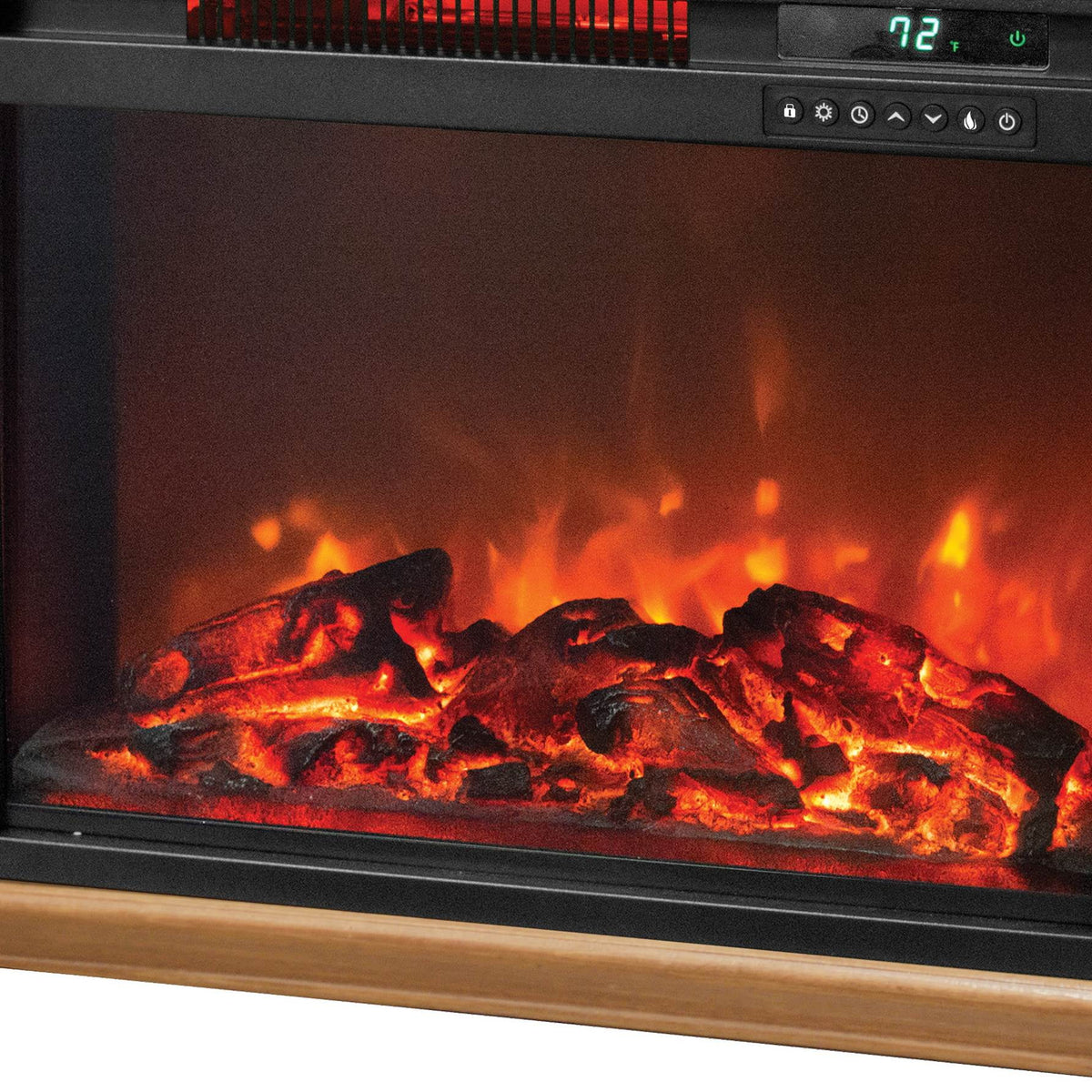 Quartz Infrared Electric Freestanding Portable Fireplace Heaters (Pair) T2175