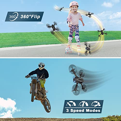 Mini Drone with Camera 1080P HD FPV 90° Adjustable Lens 2 Batteries M22955