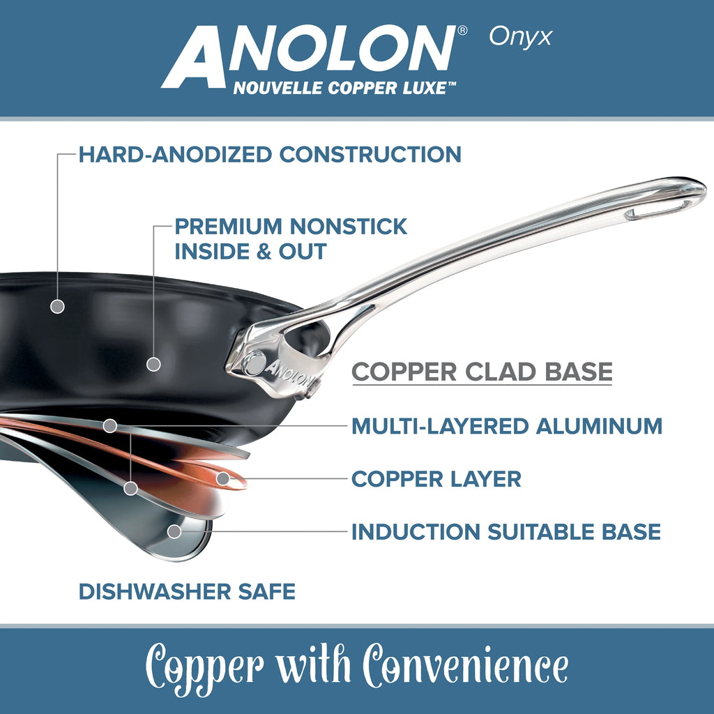 Hard-Anodized Nonstick Straining Saucepan, 3.5-Quart L7127