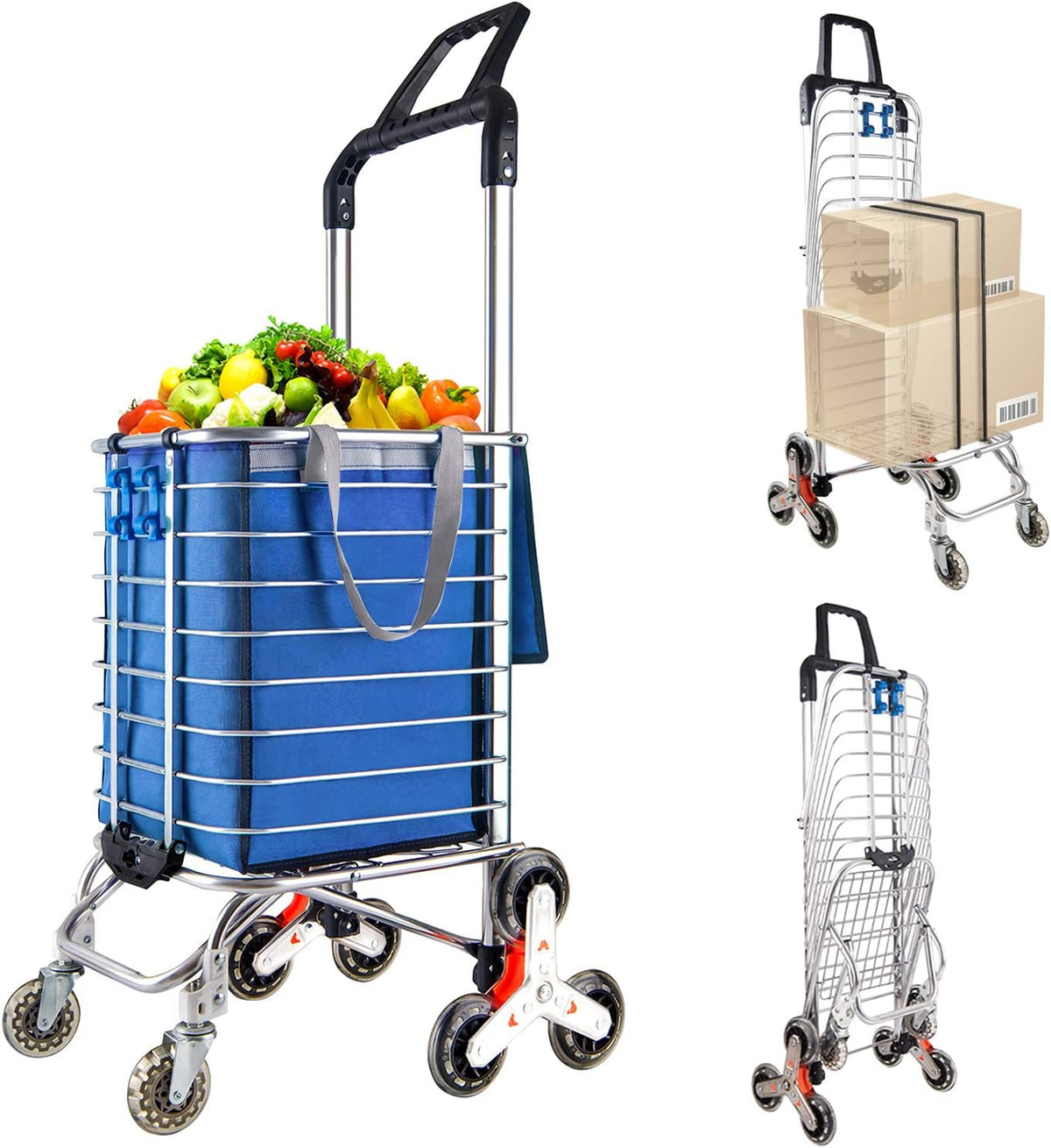 Heavy Duty Double Handle Utility Cart with 8 Wheels V745377