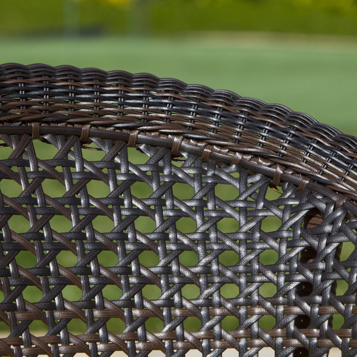 Set of 2 Brown Wicker Patio Chairs V9989