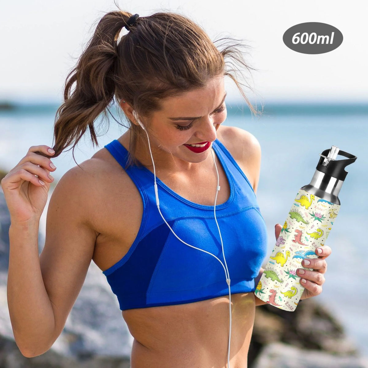 Stainless Steel Insulated Water Bottle with Straw Lid L82526