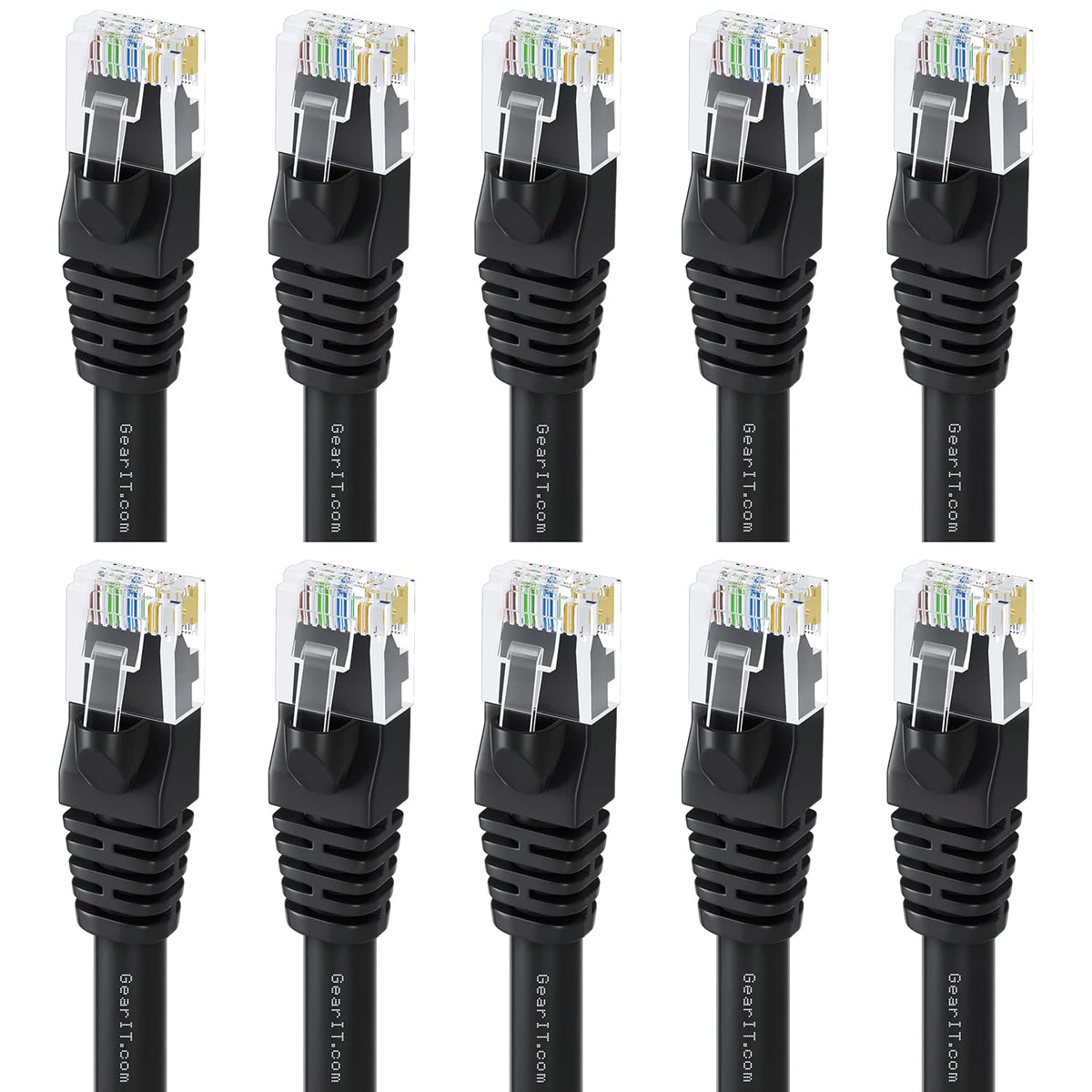 Cat 6 Ethernet Cable 7 ft 10-Pack Purple G110337