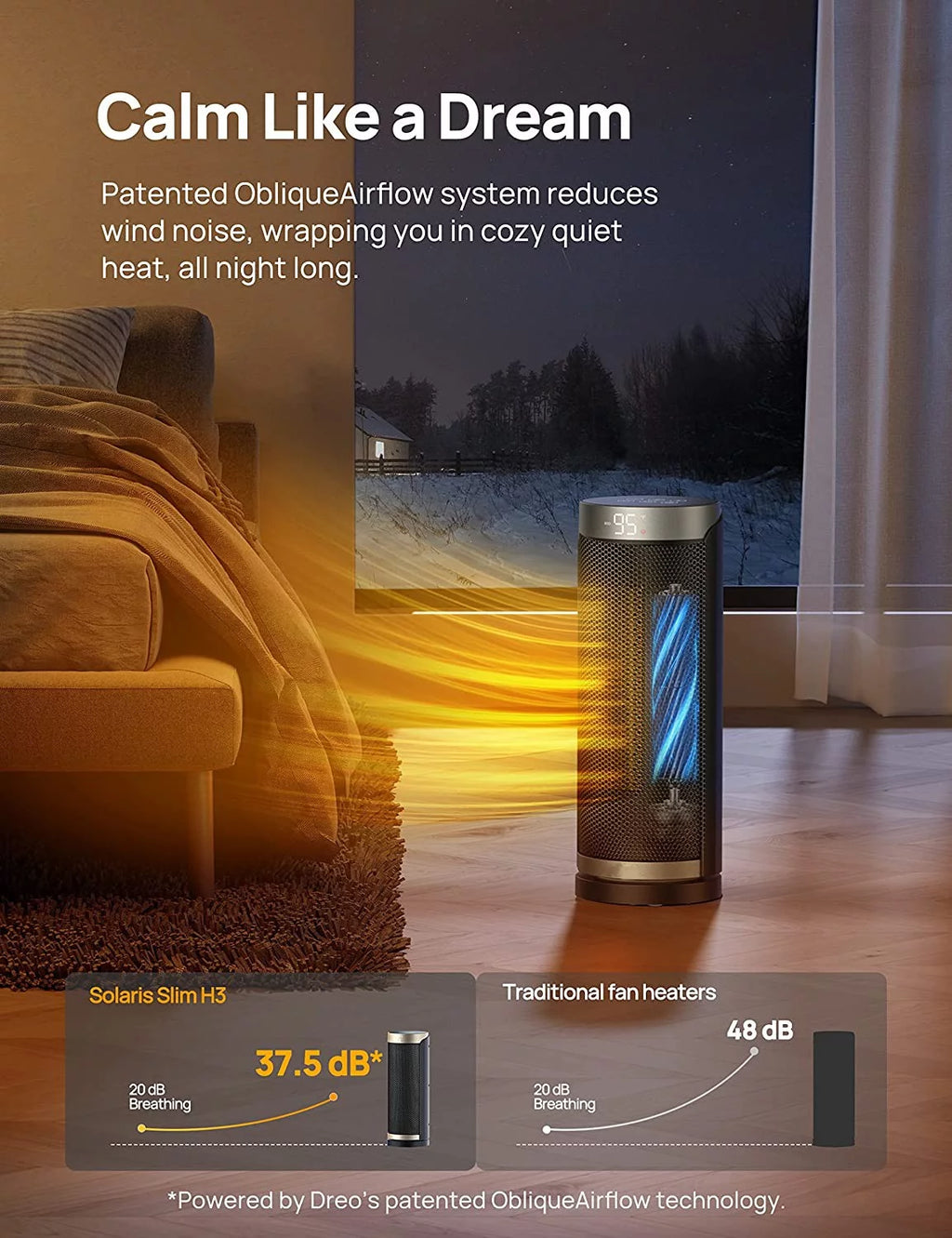1500W Electric Ceramic Space Heater with Remote, Black, 16 inch R275