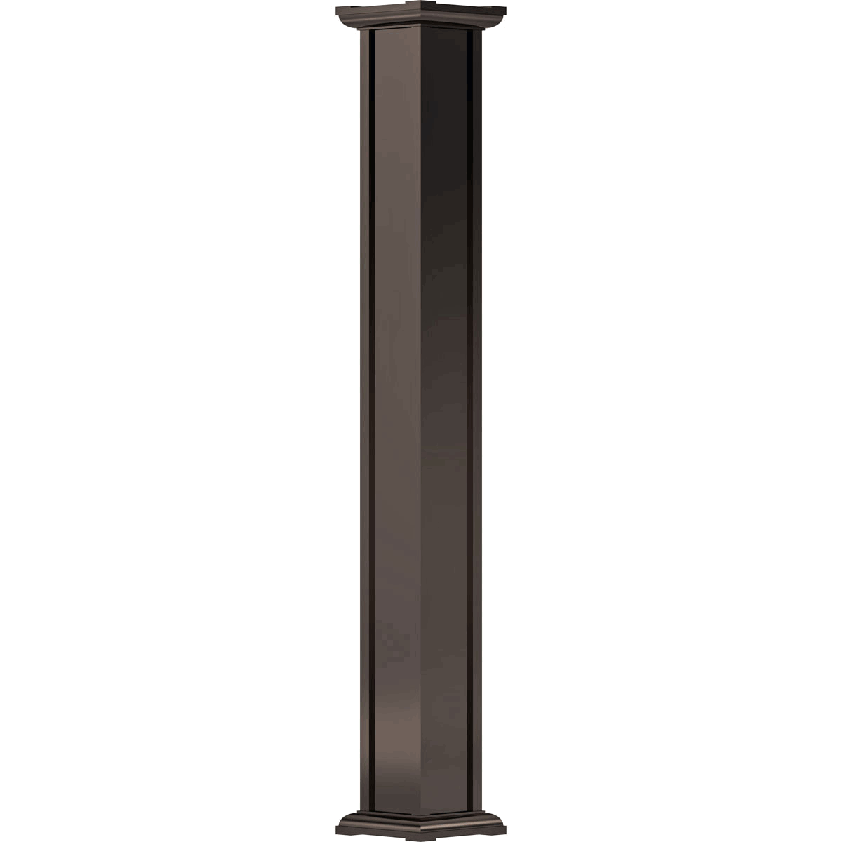 8x22 Endura-Aluminum Square Non-Tapered Column Textured Brown Finish X646854