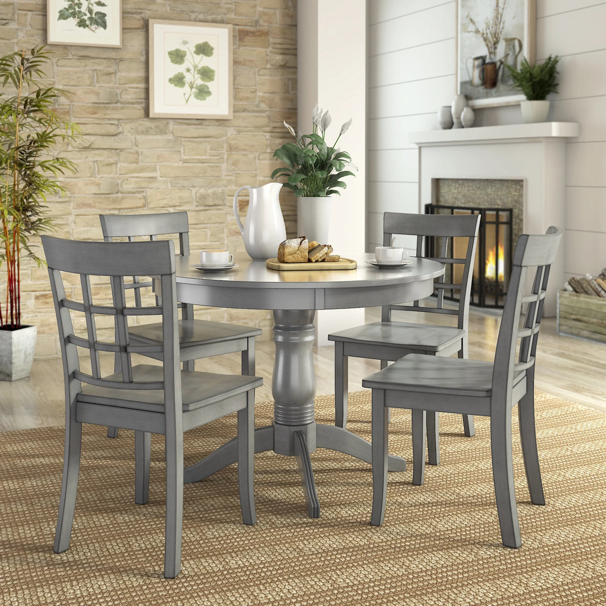 5-Piece Wood Dining Set U367