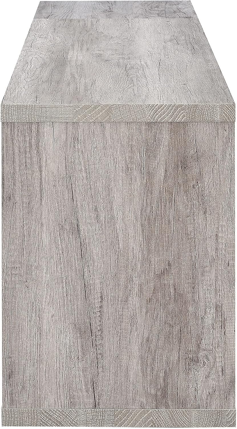 Grey Driftwood Convertible Bookcase TV Stand E7137
