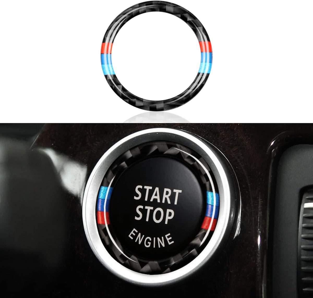 Carbon Fiber Gear Shift Panel Sticker Decal Trim Cover V882633