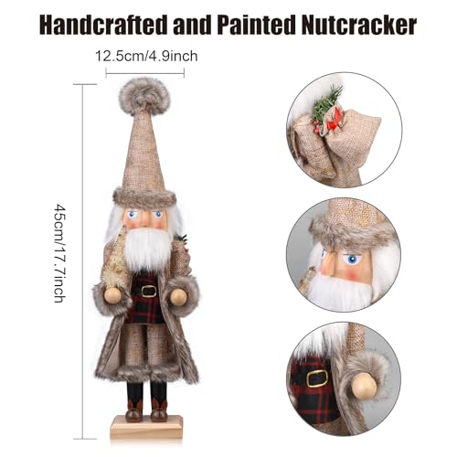 15 Inch Wooden Nutcracker Santa Christmas Decor S91972