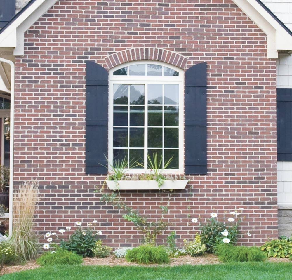 White Vinyl Board-n-Batten Shutters N794