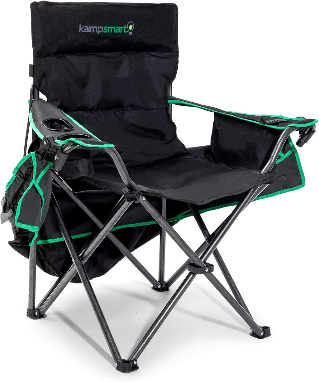 Folding Camping Chair with Canopy and Storage Bag W225621