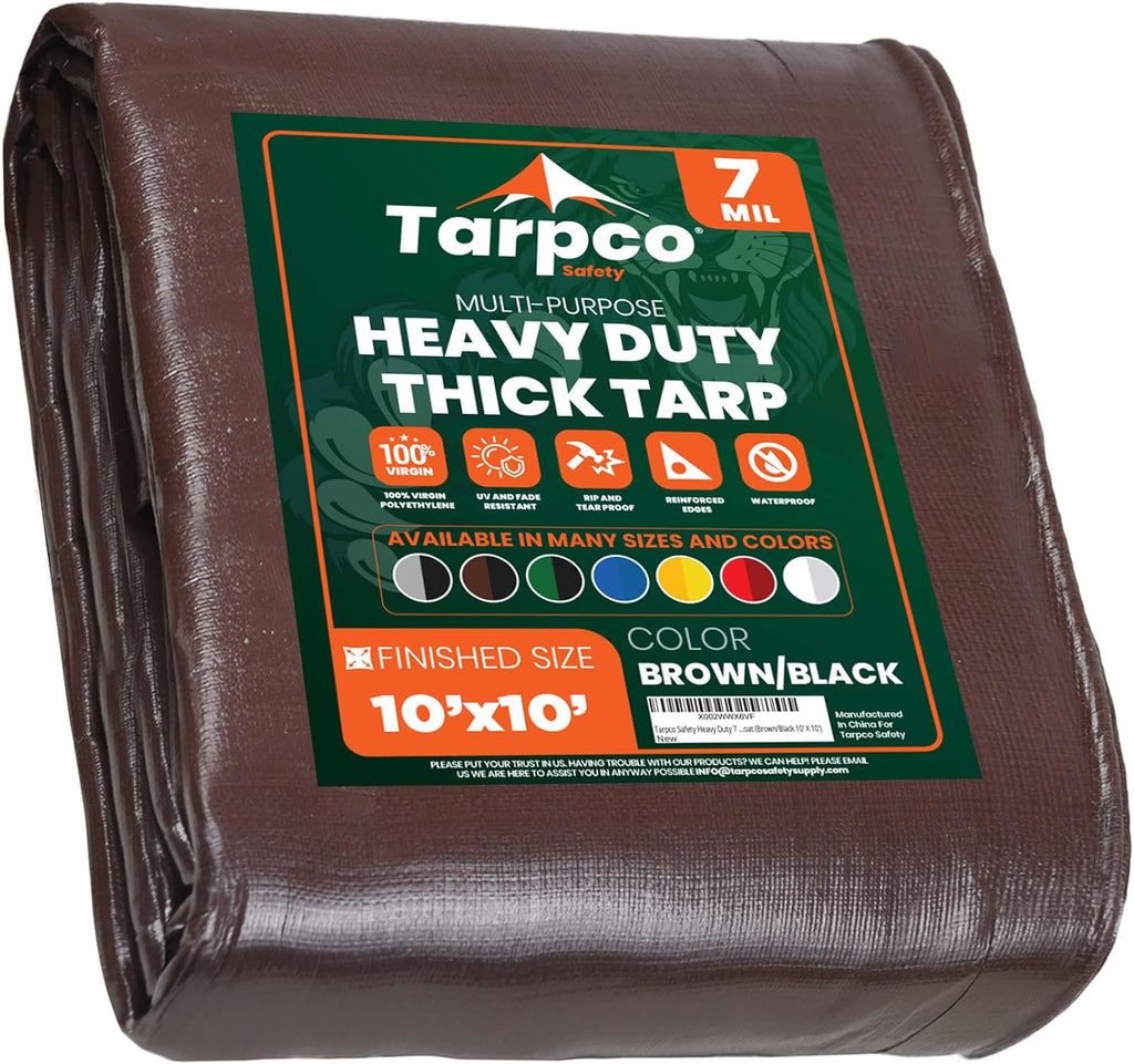 Heavy Duty 7 Mil Waterproof Poly Tarp Cover 8' X 10' Q63227