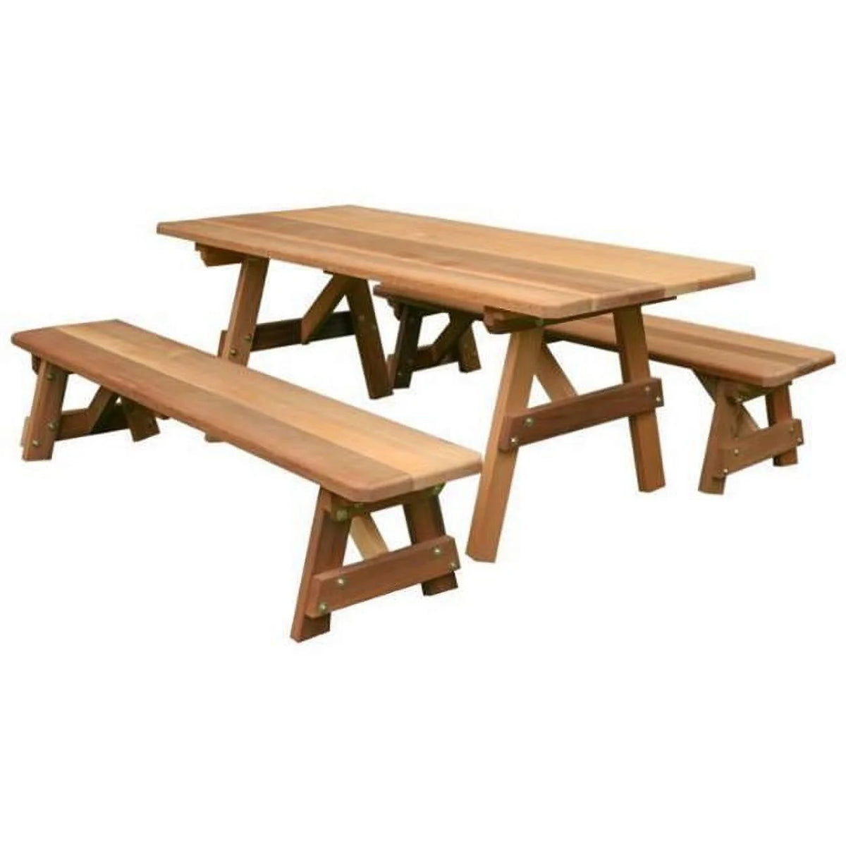 Red Cedar Picnic Table with Benches E5717