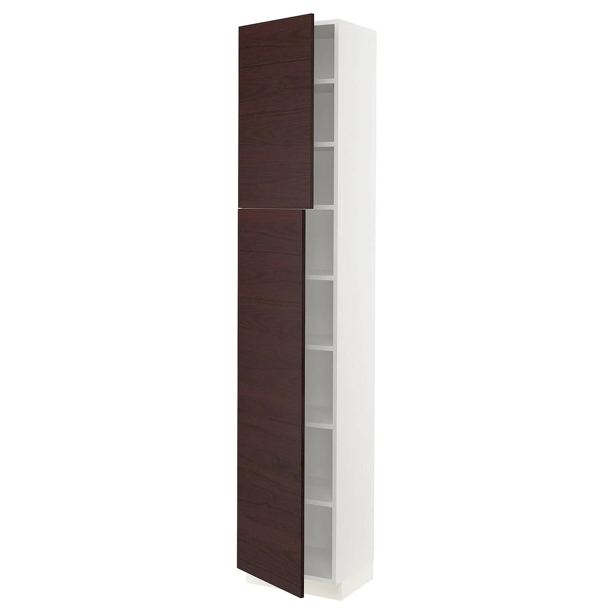 White 2 Door High Cabinet with Shelves C848684