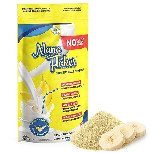 100% Pure Banana Flakes Powder, Two Pound Bag F69865