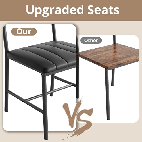 Gray Dining Table Set for 4 with Upholstered Bench and 2 Chairs J492376