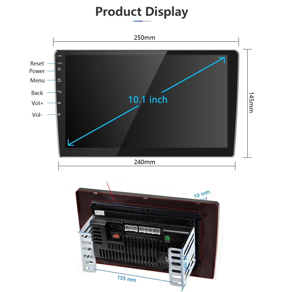 10 inch Android Car Stereo Touch Screen with Rear View Camera X589