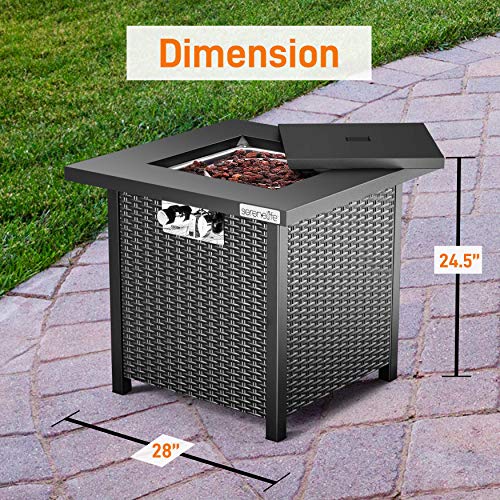 50,000 BTU Square Propane Fire Pit Table G377