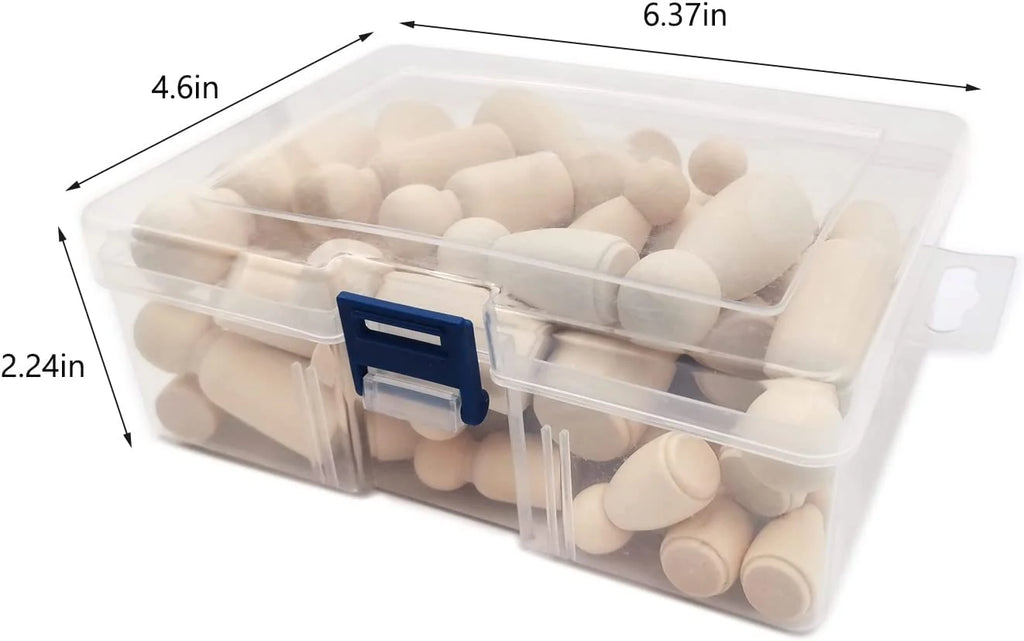 50Pcs Wooden Peg Dolls 35-65mm DIY Arts Crafts P50859