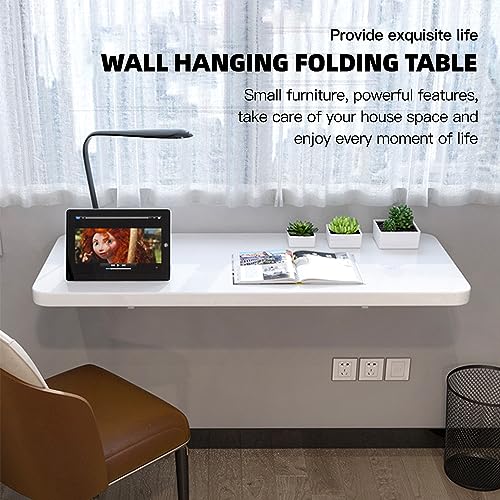 Black 27.6" D x 19.7" W Drop Leaf Wall Desk D80079