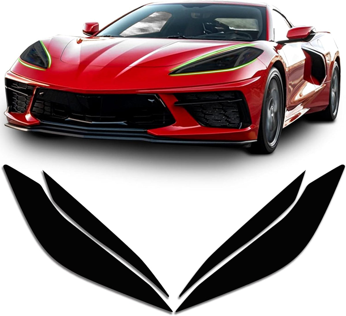 Gloss Light Smoke Headlight Overlay Tint Kit Film G934