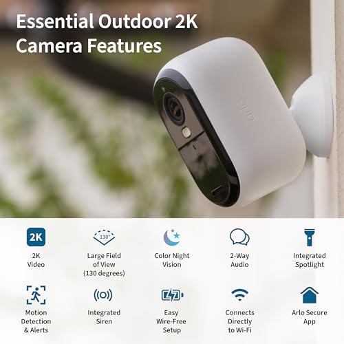 White 2K Wireless Security Camera X675