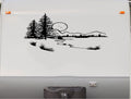 Vinyl Decal Sticker Cabin Lake Scene Q4568