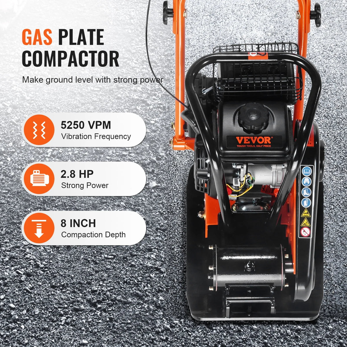 2.8 HP Walk-Behind Plate Compactor Z1945