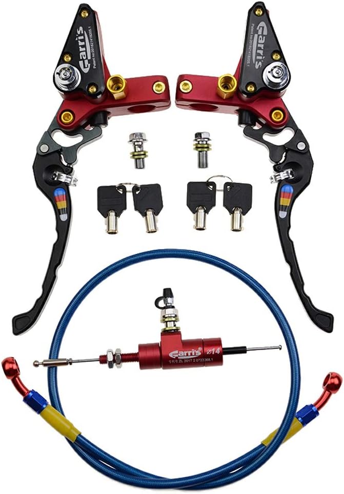 22mm Hydraulic Clutch Brake Pump Master Cylinder Lever Adjustable Blue C1455