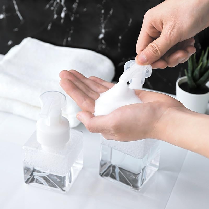 2PCS Refillable Foaming Soap Dispenser Pump Bottle Plastic 250ml S96804