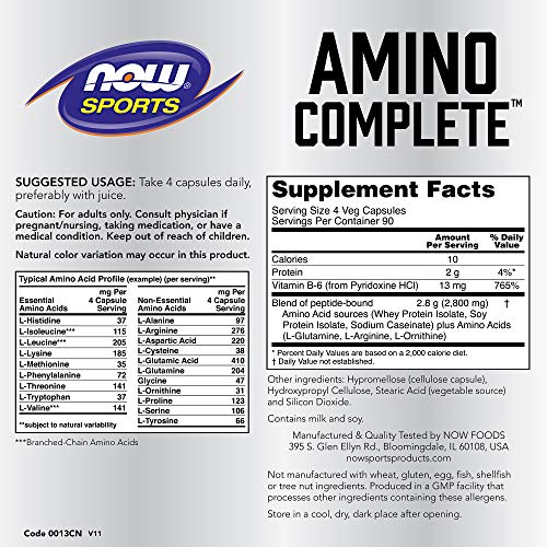 120 Veg Capsules Protein Blend with 21 Aminos and B-6 V40578
