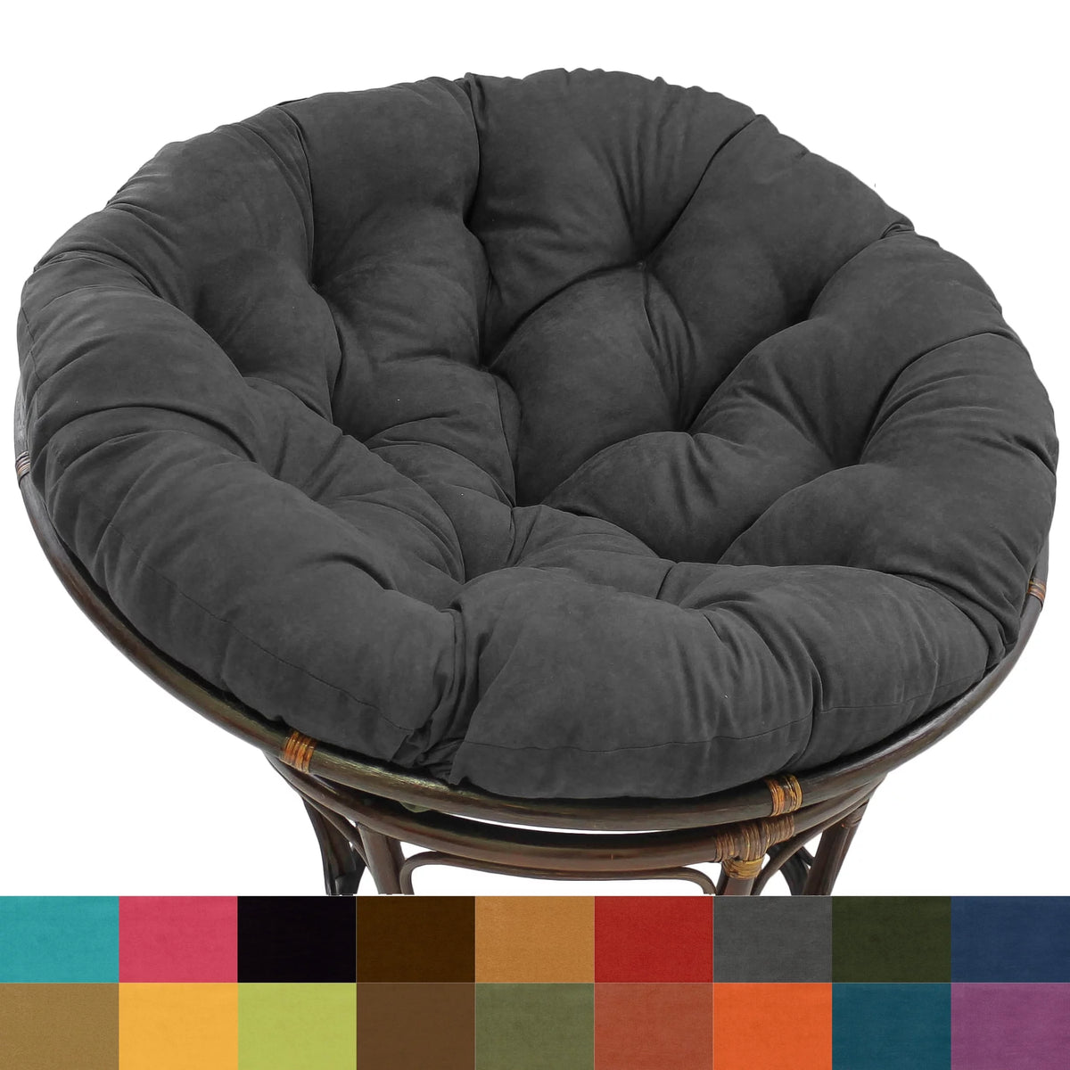 44 in. Solid Microsuede Papasan Cushion B183
