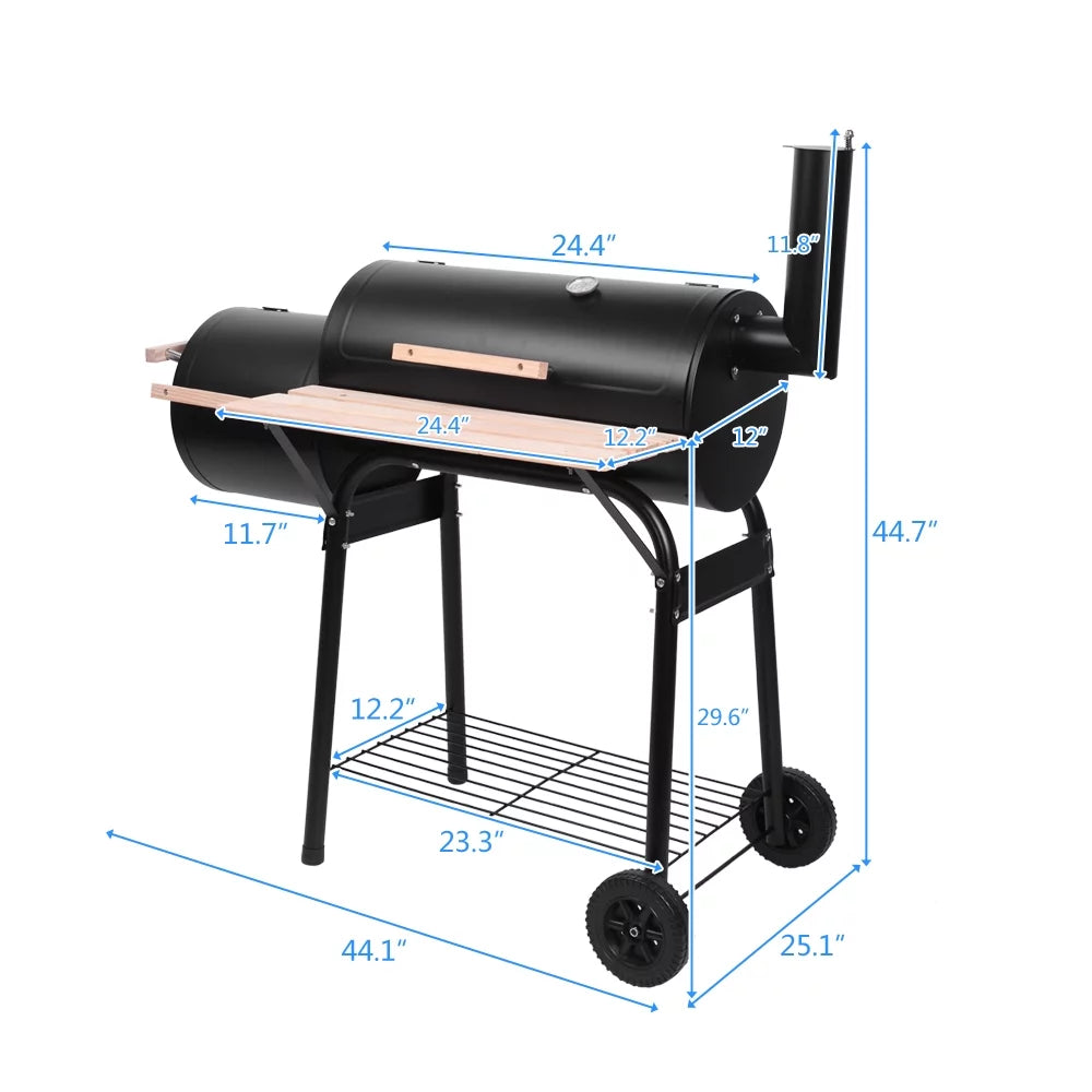 Charcoal Grill with Offset Smoker O368