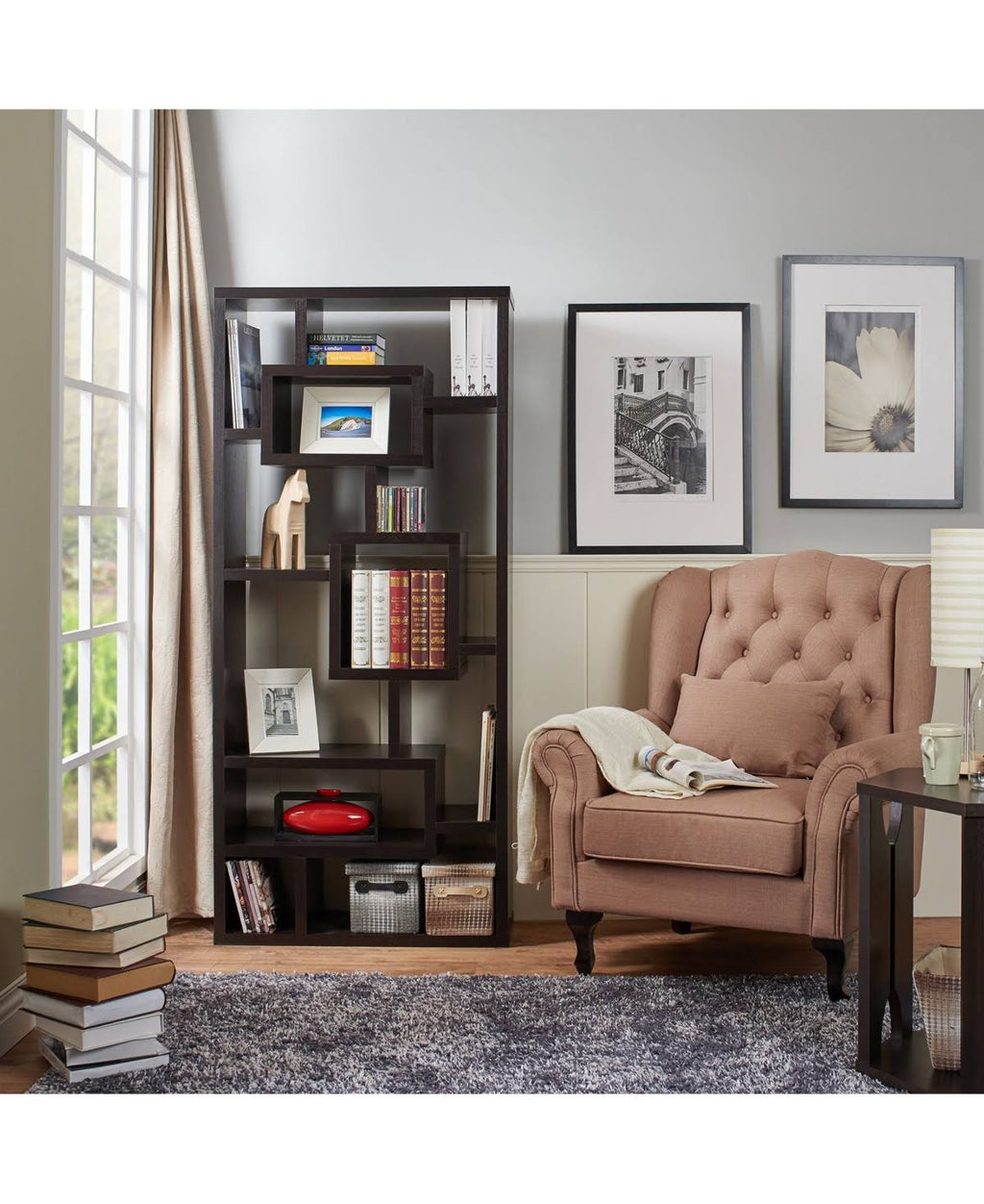 White Modern Bookcase X11518