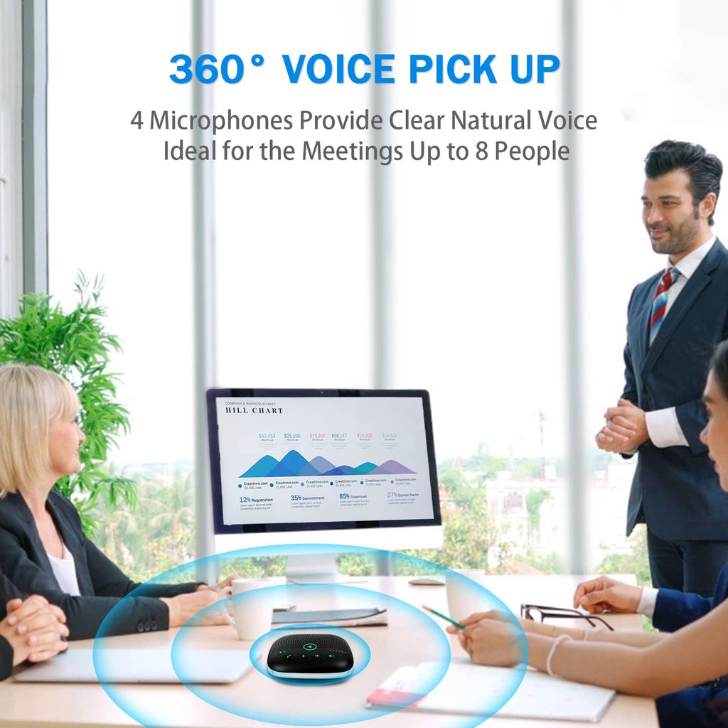Bluetooth Conference Speakerphone with 4 Noise Cancellation Mics G705172
