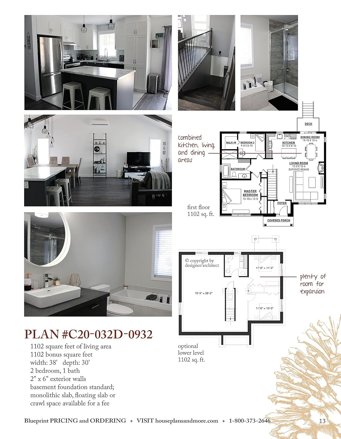 200+ Cottages, Cabins, A-Frames, Vacation Homes, Apartment Garages, Sheds & More Catalog of Plans T83353