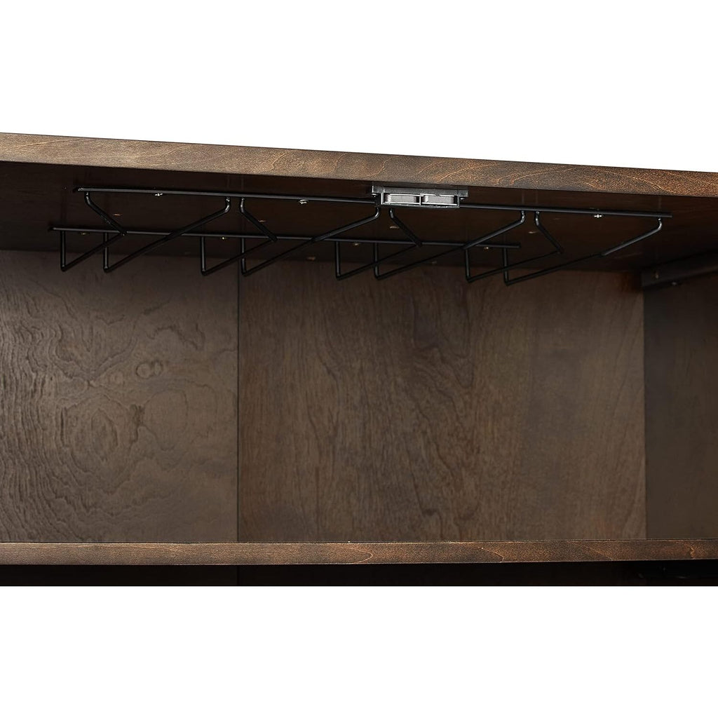 Dark Brown Wood Bar Cabinet I32449