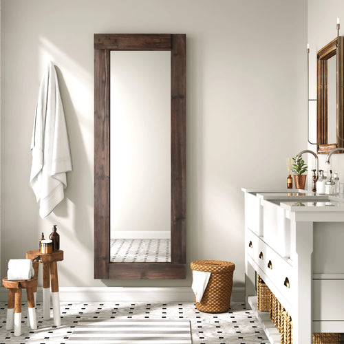 24x64 Full Length Wood Floor Mirror J34691