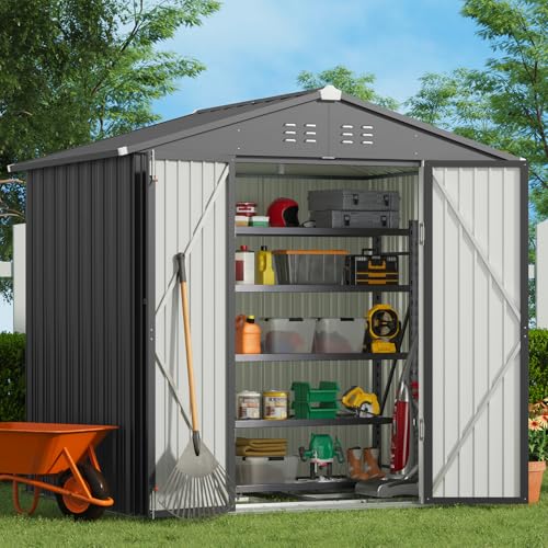 6' x 4' Metal Outdoor Storage Shed Z251